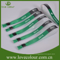 Custom Polyester Fabric Satin Wristbands With Plastic Tube Sliding Lock For Event